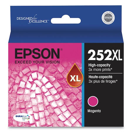 Epson T252XL320S (252XL) DURABrite Ultra High-Yield Ink, 1100 PY, Magenta T252XL320-S